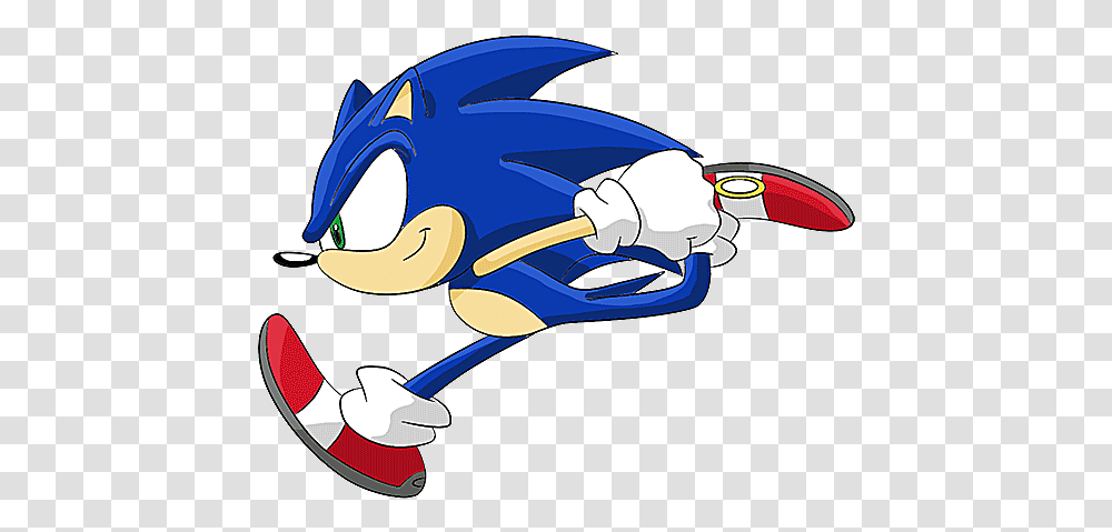 Sonic The Hedgehog Cartoon Running, Dragon, Toy, Water Gun Transparent Png