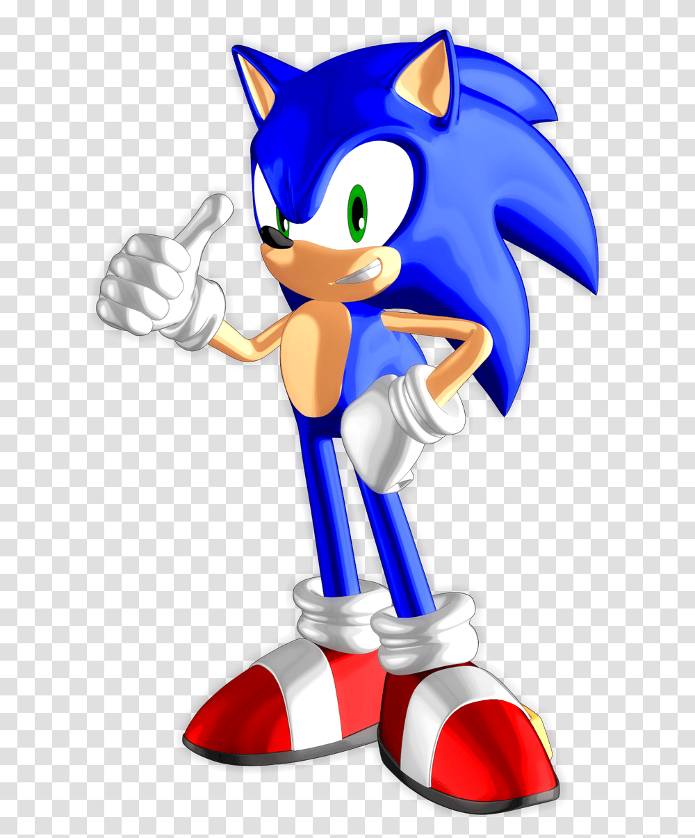 Sonic The Hedgehog Cel Shaded, Toy, Hand, Figurine Transparent Png