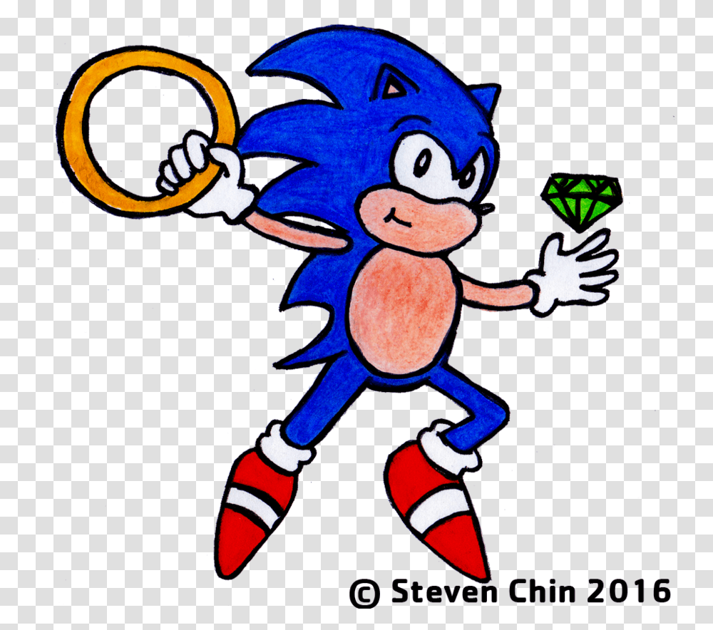 Sonic The Hedgehog Chaos Emerald And By, Sea Life, Animal Transparent Png