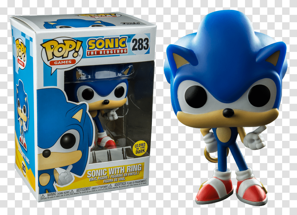 Sonic The Hedgehog Sonic Glow In The Dark Pop, Toy, Mascot, Super Mario, Pac Man Transparent Png