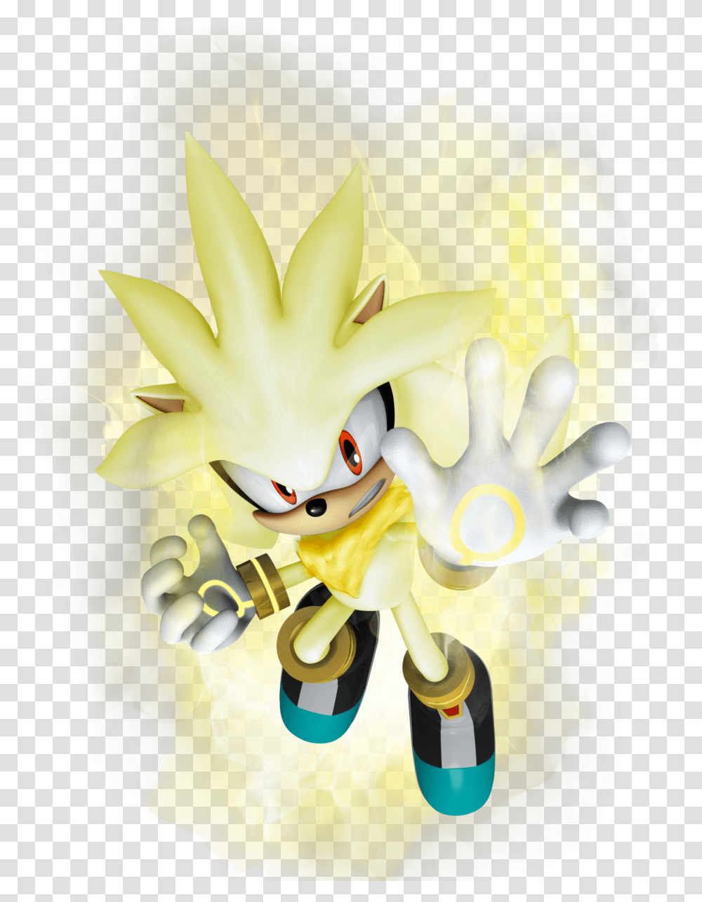 Sonic The Hedgehog Sonic Rivals Silver, Figurine, Plant Transparent Png