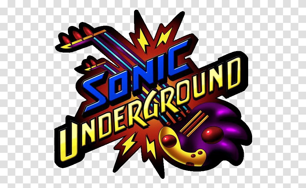 Sonic Underground News Network Fandom Sonic Underground Logo, Pac Man, Text, Poster, Advertisement Transparent Png