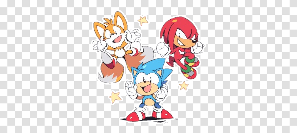 Sonicmaniaadventures Sonicthehedgehog Sonic Tails Knuck Knuckles Sonic Y Tails, Performer, Graphics, Art, Doodle Transparent Png