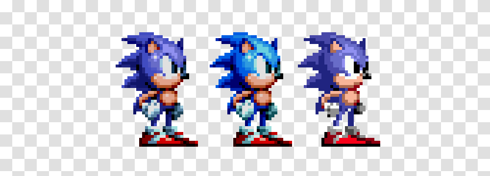Sonics Mania Sprite Recolored To Fit Older Sonic Colors, Super Mario, Pac Man Transparent Png