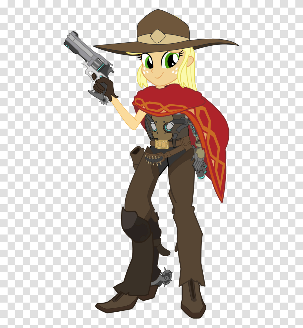 Sonofaskywalker Clothes Crossover Equestria Girls Applejack Equestria Girls In Overwatch, Hat, Person, Comics Transparent Png