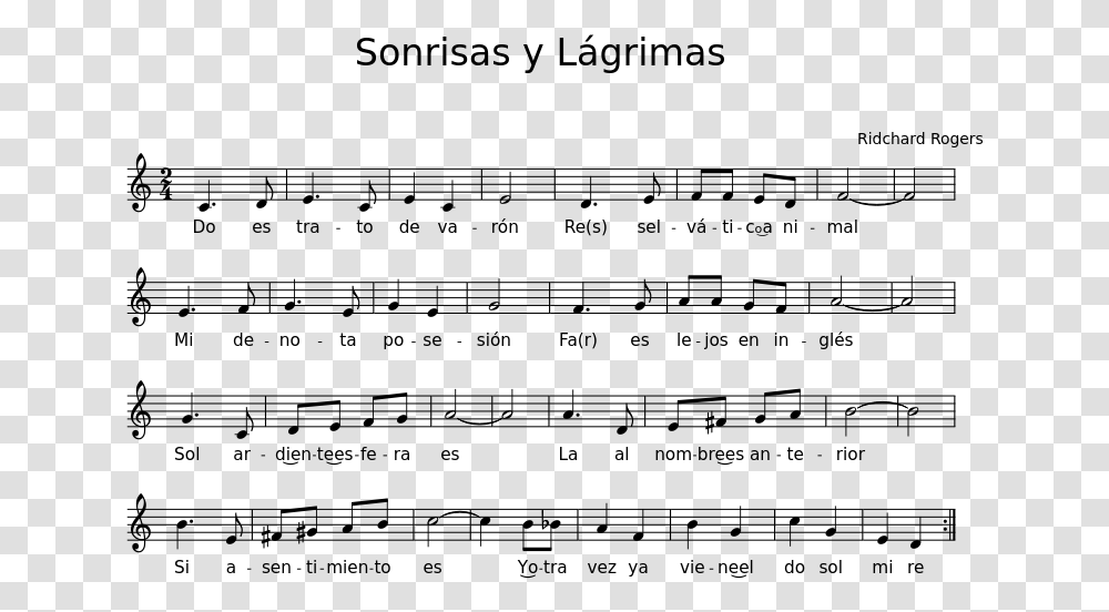 Sonrisas Y Lagrimas Partitura Piano, Gray, World Of Warcraft Transparent Png