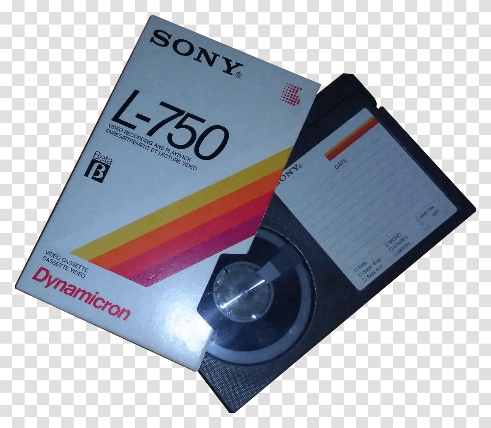 Sony Betamax Cassette L Sd Recordingtime Transparent Png