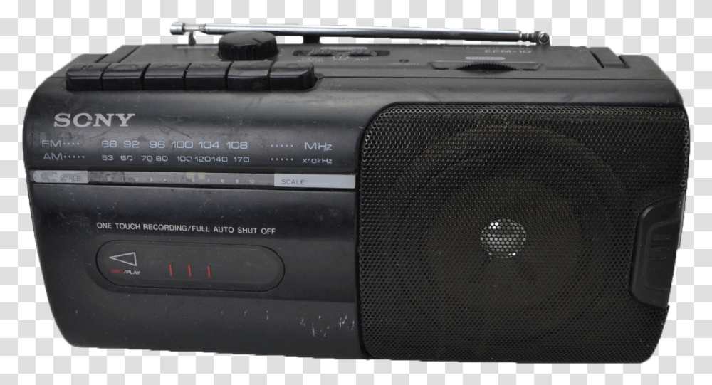 Sony Cfm 10 Portable Cassette Amfm Radio Speaker System Boombox, Electronics, Camera, Tape Player, Cassette Player Transparent Png
