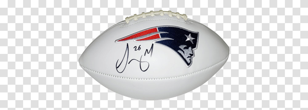 Sony Michel Autographed New England Patriots Logo Football New England Patriots, Sport, Sports, Rugby Ball, Birthday Cake Transparent Png