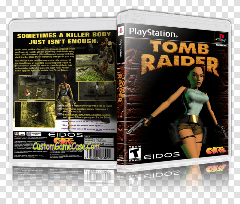 Sony Playstation 1 Psx Ps1 Tomb Raider 2 Starring Lara Croft Cover, Person, Human, Apparel Transparent Png