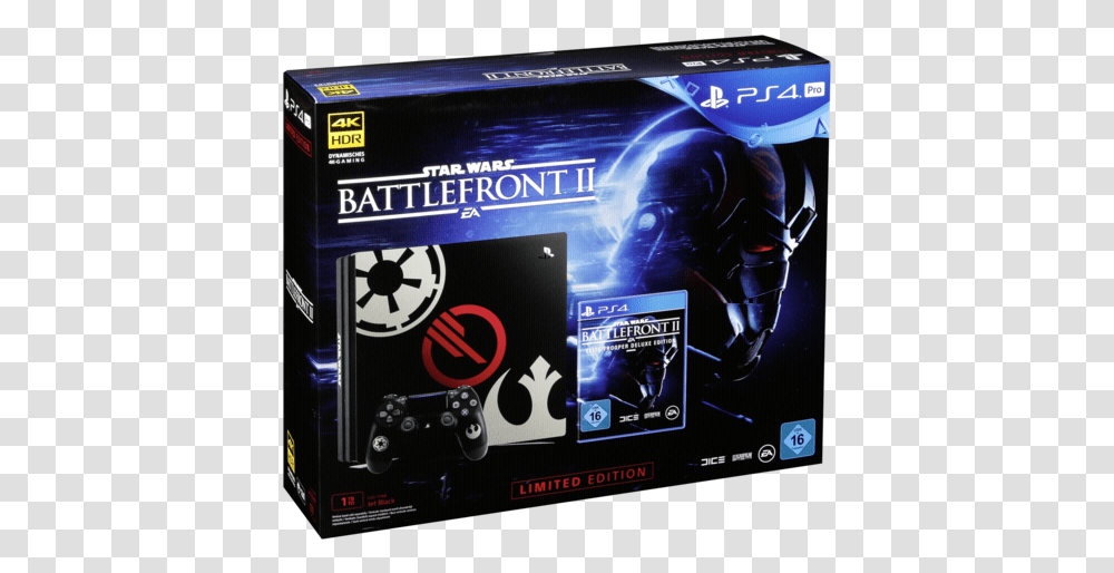 Sony Playstation 4 1tb Inkl Star Wars Battlefront 2 De Version Ps4 Pro Battlefront 2, Monitor, Screen, Electronics, Display Transparent Png