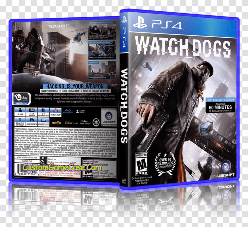 Sony Playstation 4 Ps4 Watch Dogs 1 Ps4 Cover, Person, Human, Poster, Advertisement Transparent Png