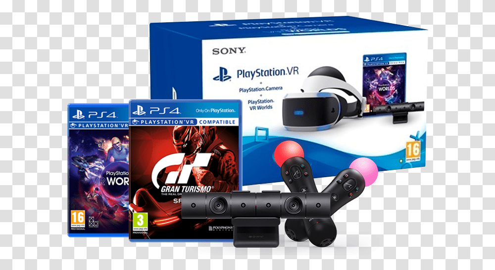 Sony Playstation Vr Headset Playstation Camera V2 Move Ps4 Move Sport, Person, Electronics, Helmet Transparent Png
