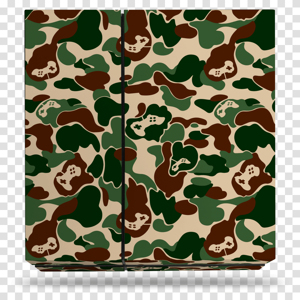 Sony Ps4 Khaki Game Camo Decal Skin Kit Black And White Bape, Military, Military Uniform, Camouflage, Rug Transparent Png