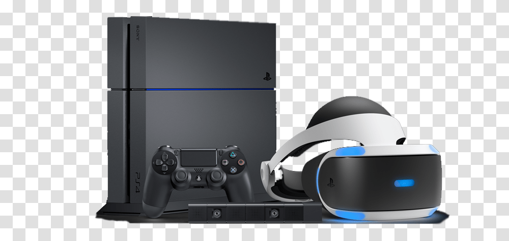Sony Ps4 Playstation Vr Console, Helmet, Apparel, Video Gaming Transparent Png