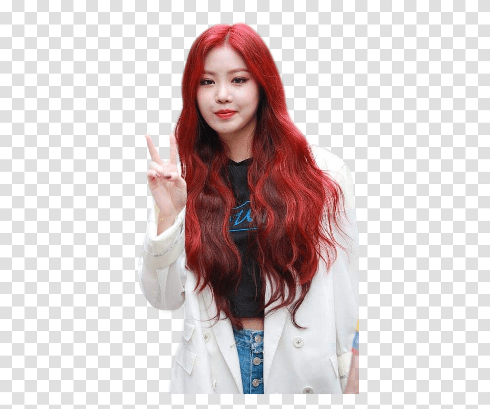 Soojin Gidle Red Hair, Costume, Person, Human, Face Transparent Png