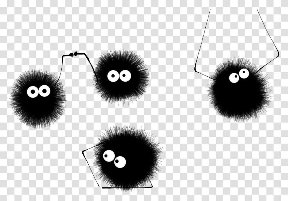 Soot Sprites Made With Sketchpad Spirited Away Soot, Face, Angry Birds, Stencil Transparent Png