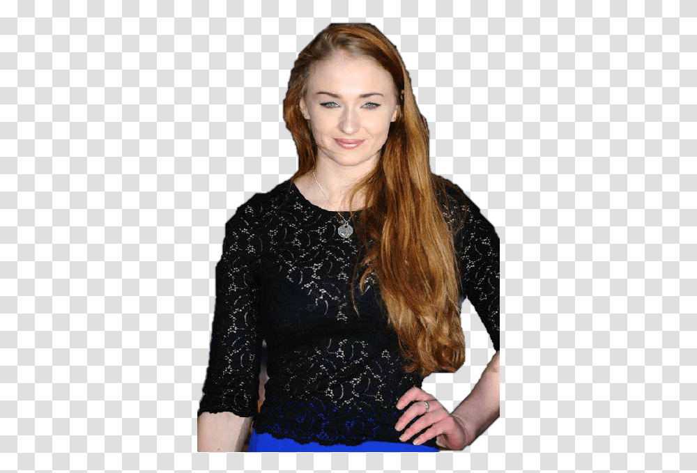 Sophie Turner Girl, Clothing, Face, Person, Sleeve Transparent Png