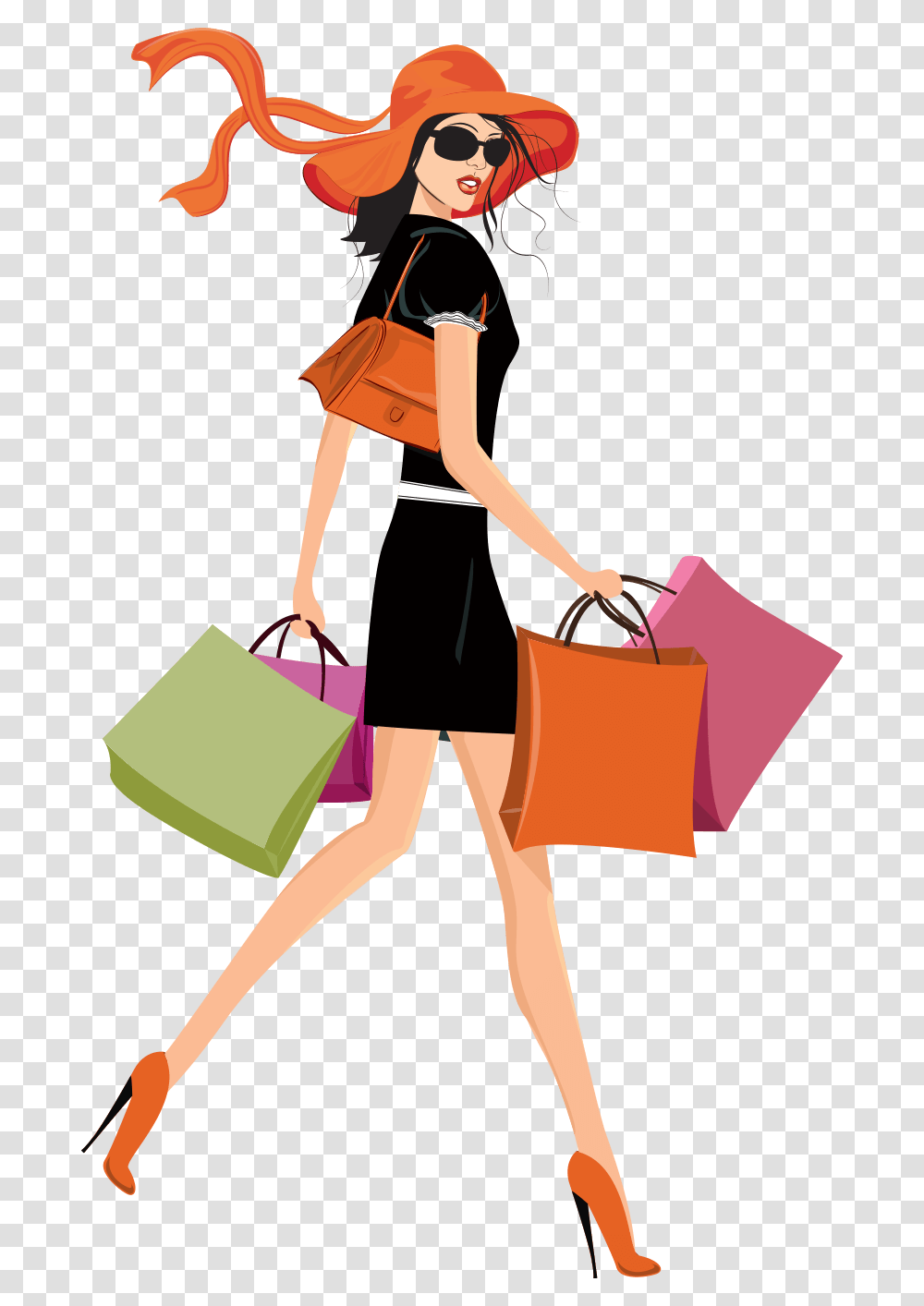 Sophisticated Women Clip Art, Shopping, Person, Human, Sunglasses Transparent Png
