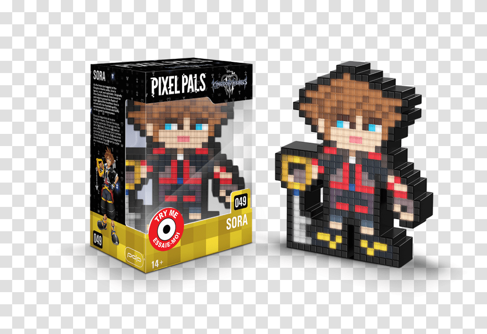 Sora 49 Kingdom Hearts Kingdom Hearts Pixel Pals, Person, Human, Advertisement, Poster Transparent Png
