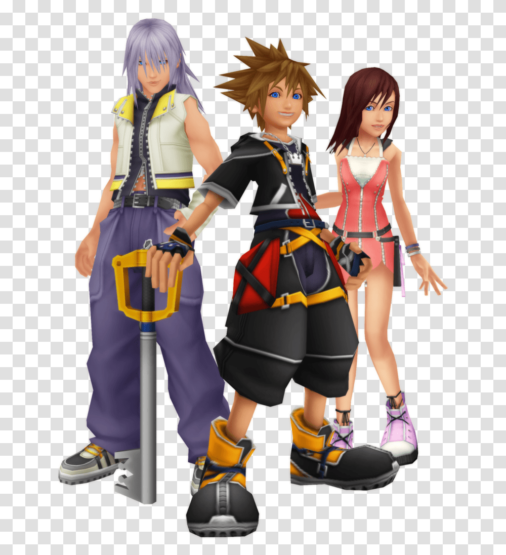 Sora Kairi And Riku The Keyblade Trio Riku Kingdom Hearts 2, Person, Human, Costume, Clothing Transparent Png