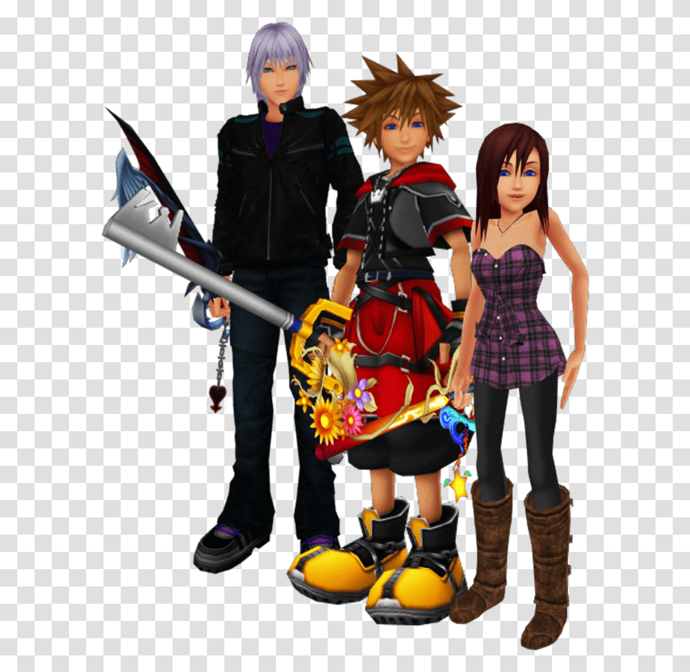 Sora Riku And Kairi Are Best Druzya Together Kingdom Hearts Sora And Friends, Person, Shoe, Footwear Transparent Png
