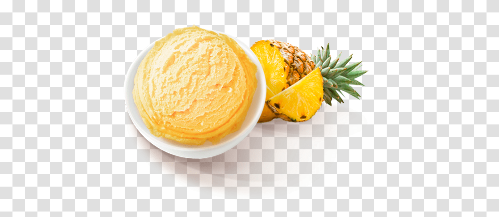 Sorbete De Pineapple, Food, Plant, Cream, Dessert Transparent Png