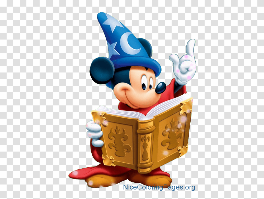 Sorcerer Mickey Clipart Nice Coloring Pages For Kids, Toy, Reading Transparent Png