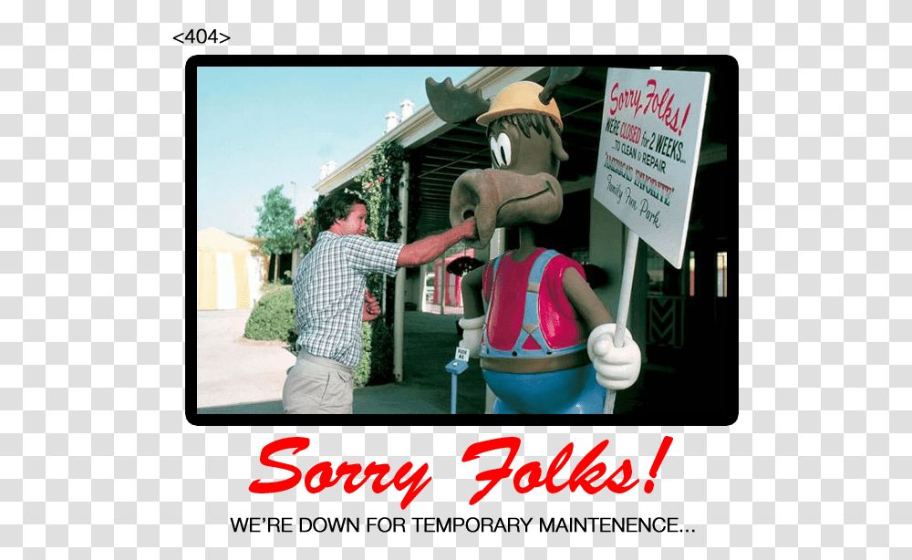 Sorry Folks Parks Closed Moose, Person, Yard, Outdoors, Nature Transparent Png