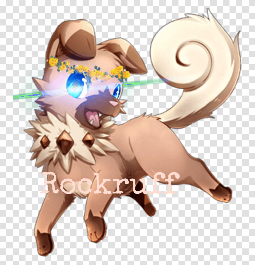 Sorry I Didn't Post In A While Rockruff Fanart Cute, Food, Candy, Animal, Lollipop Transparent Png