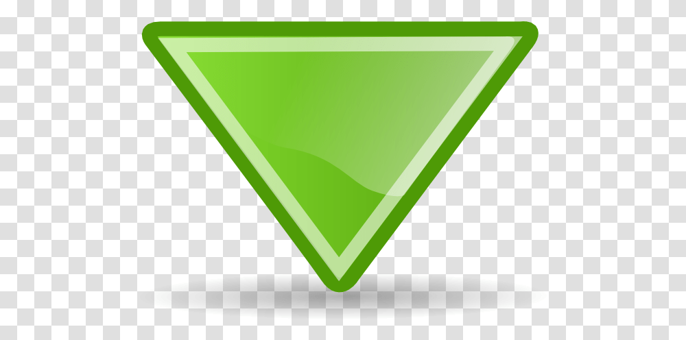 Sort Down Icon Green, Triangle, Label Transparent Png