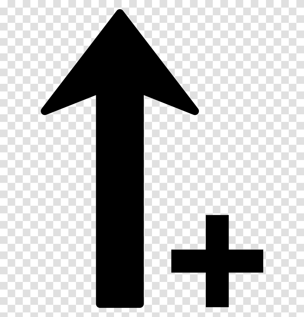 Sort Up Ascending Arrow With Plus Sign Icon, Cross, Axe, Tool Transparent Png