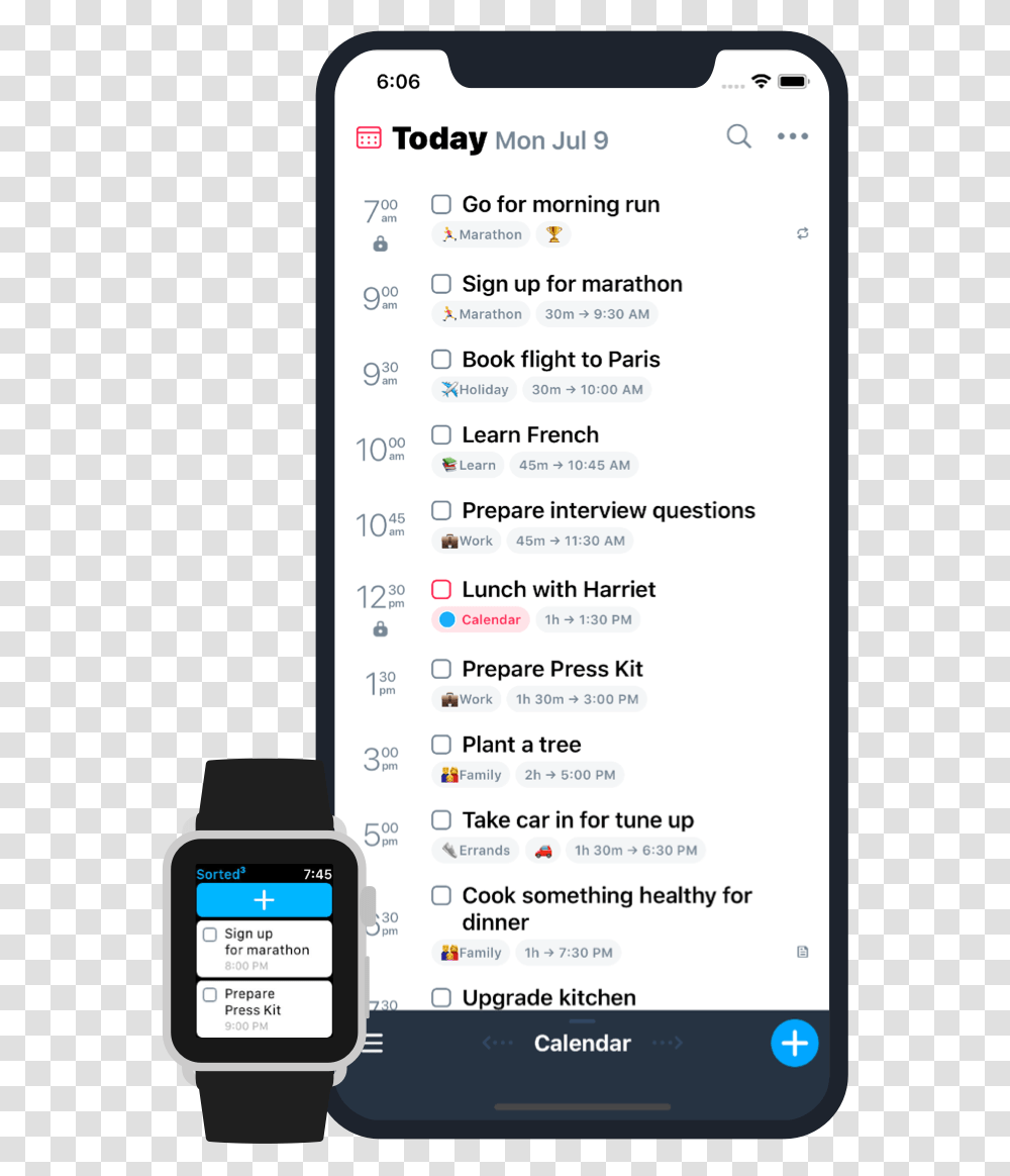 Sorted On Iphone And Apple Watch, Mobile Phone, Electronics, Menu Transparent Png