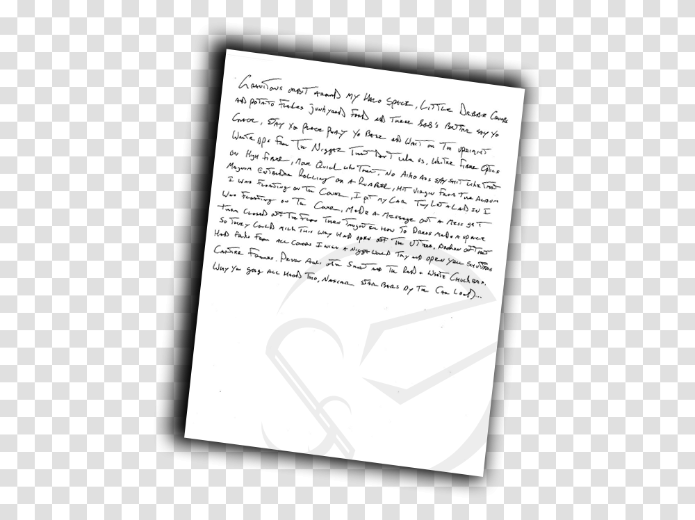 Sosa Document, Text, Page, Letter, Handwriting Transparent Png