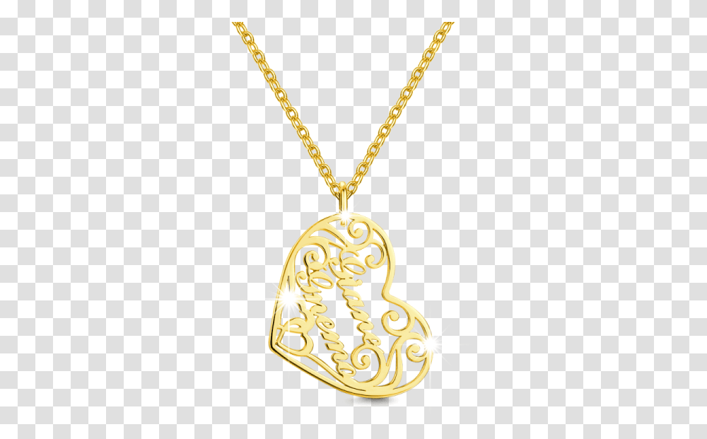 Soufeel Heart Name Necklace, Pendant, Locket, Jewelry, Accessories Transparent Png