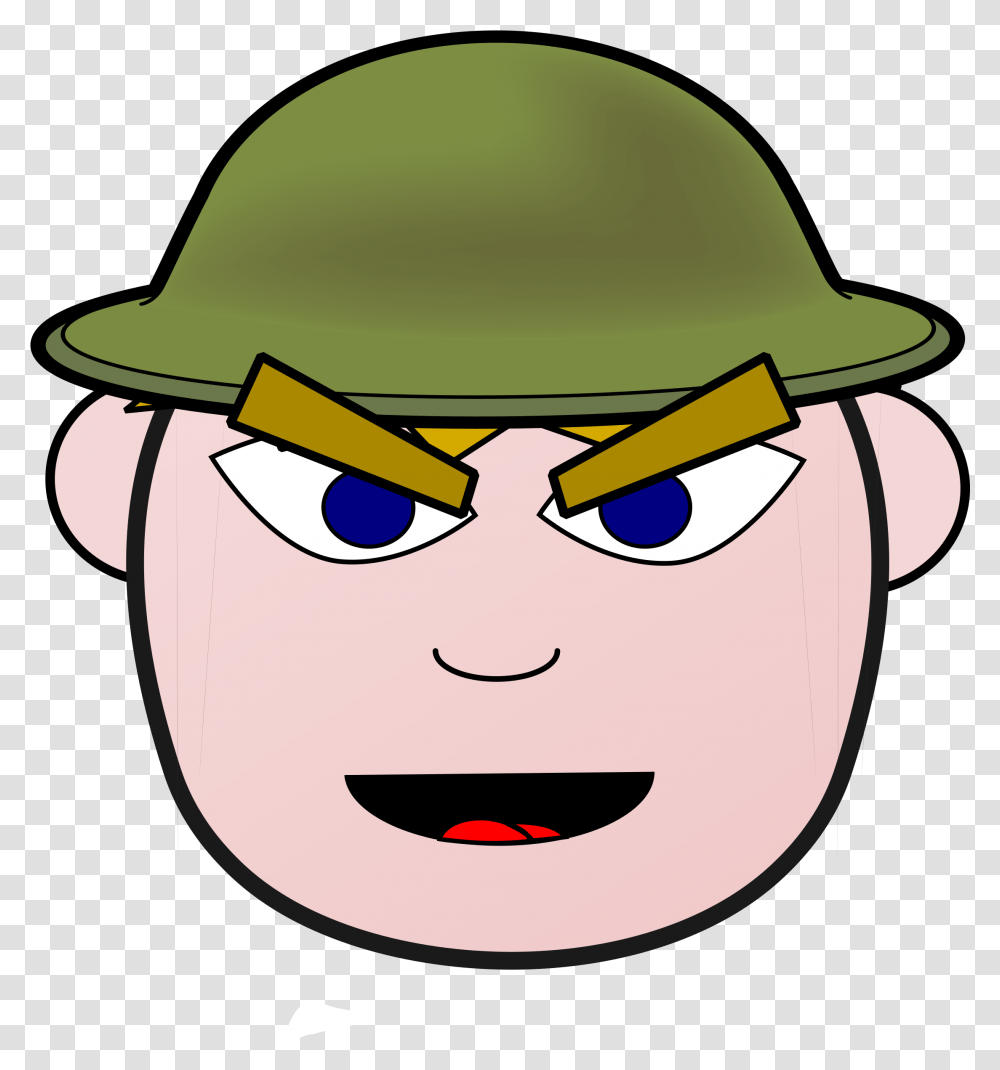 Soulja Boy Head Angry Soldier Clipart, Clothing, Apparel, Helmet, Hardhat Transparent Png