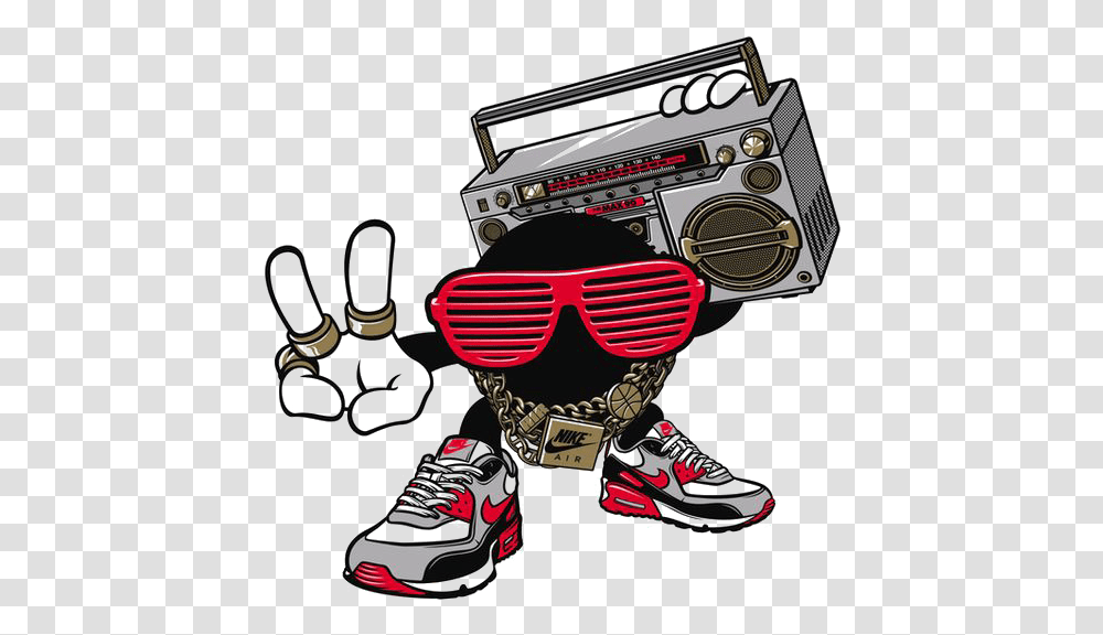 Sound Nike Illustration T Shirt Graffiti Shoe Rock Mr Bad Airs, Footwear, Person, Electronics Transparent Png