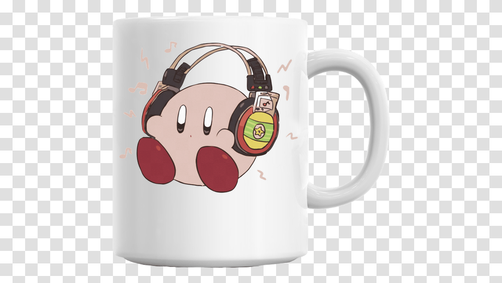Sound Test Headphones Mug Kirby W Headphones, Coffee Cup, Jug Transparent Png
