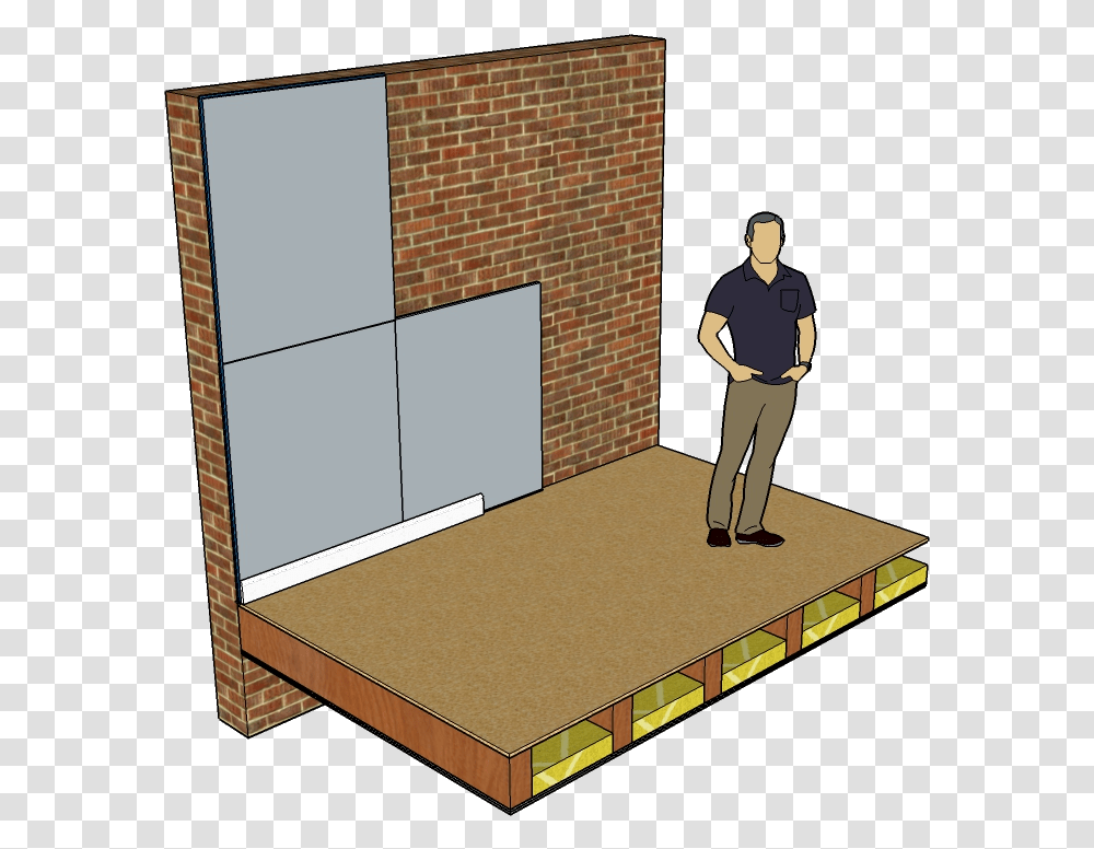 Soundboard Wall Soundproofing Mm Clip Art Freeuse, Person, Furniture, Brick, Wood Transparent Png