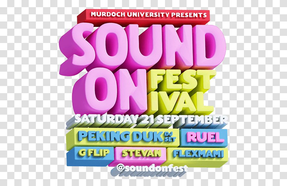 Soundon Festival Sound On Festival 2019 Perth, Birthday Cake, Flyer, Poster, Paper Transparent Png
