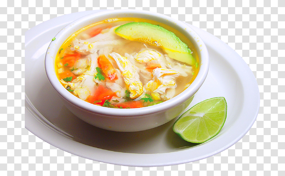 Soup Caldo De Pollo, Bowl, Dish, Meal, Food Transparent Png