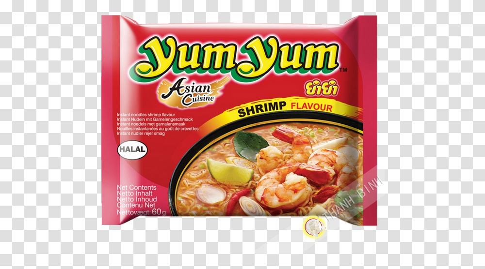 Soup Noodle Yum Shrimp 60g Thailand Yum Yum, Bowl, Meal, Food, Dish Transparent Png