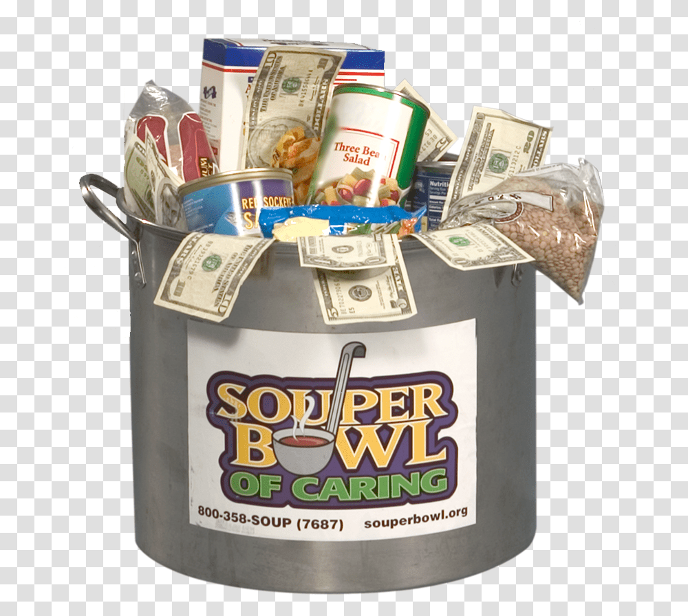 Souper Bowl Of Caring 2018, Food, Snack, Plant, Tin Transparent Png