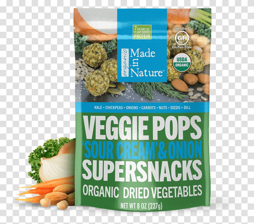 Sour Cream Amp Onion Veggie Pops Organic Snacks Walmart, Plant, Person, Food, Vegetable Transparent Png