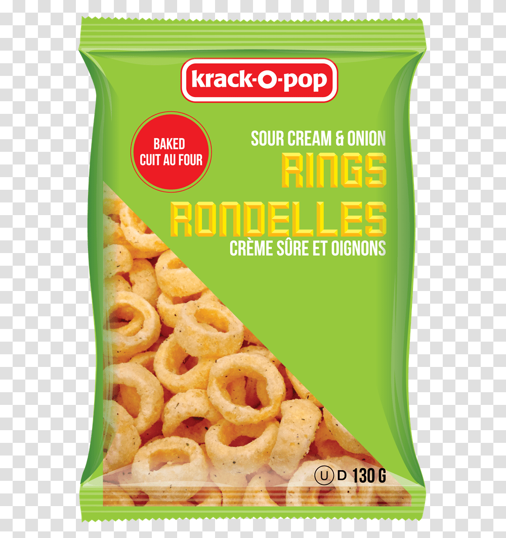 Sour Cream And Onion Rings Krack O Pop, Food, Plant, Paper, Flyer Transparent Png