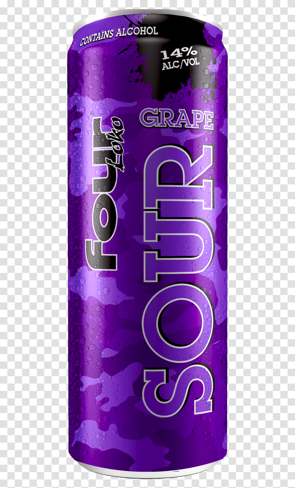 Sour Grape Four Loko, Tin, Bottle, Can, Aluminium Transparent Png