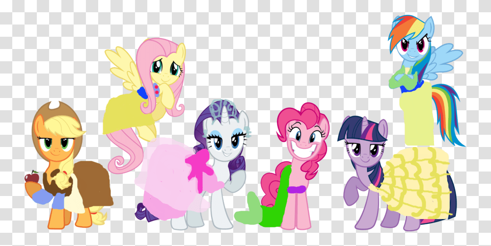 Source Http Pictures Fanart Central Mane Applejack Twilight Rainbow Dash Rarity Pinkie, Purple, Crowd, Drawing Transparent Png