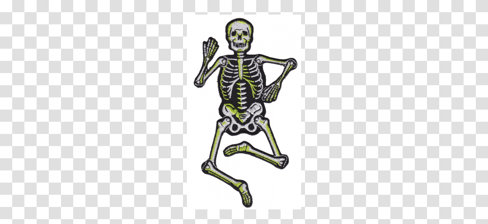 Sourpuss Dancing Skeleton Patch Patchwork Patches, Person, Human Transparent Png