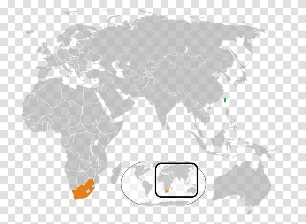 South Africa Taiwan Relations South Africa And Taiwan, Map, Diagram, Plot, Atlas Transparent Png
