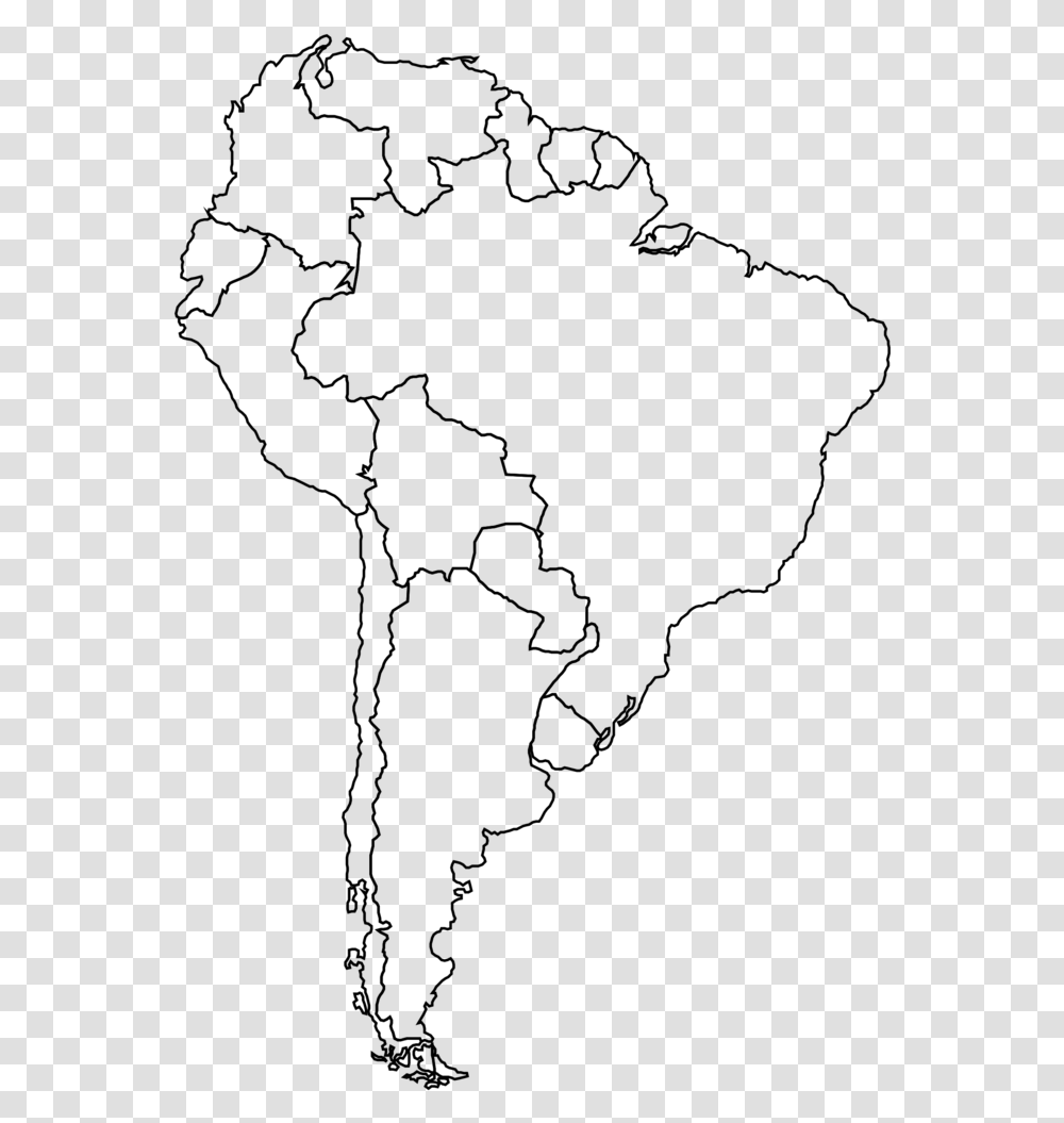 South America Clear Map, Gray, World Of Warcraft Transparent Png